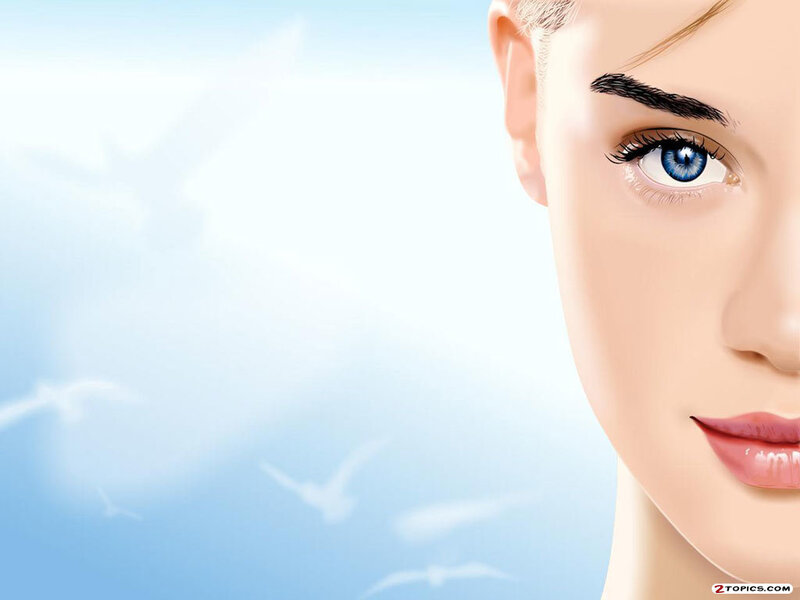 woman with blue eyes