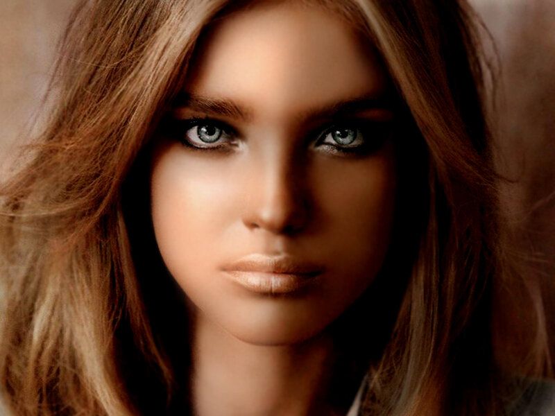 woman with blue eyes