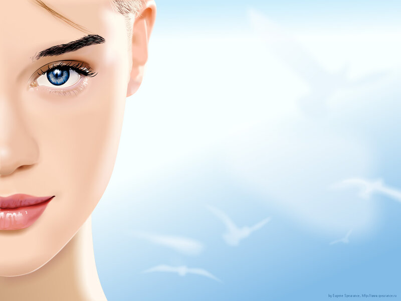 woman with blue eyes