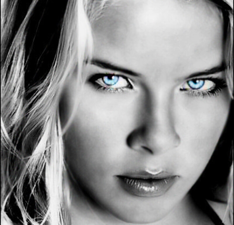 woman with blue eyes