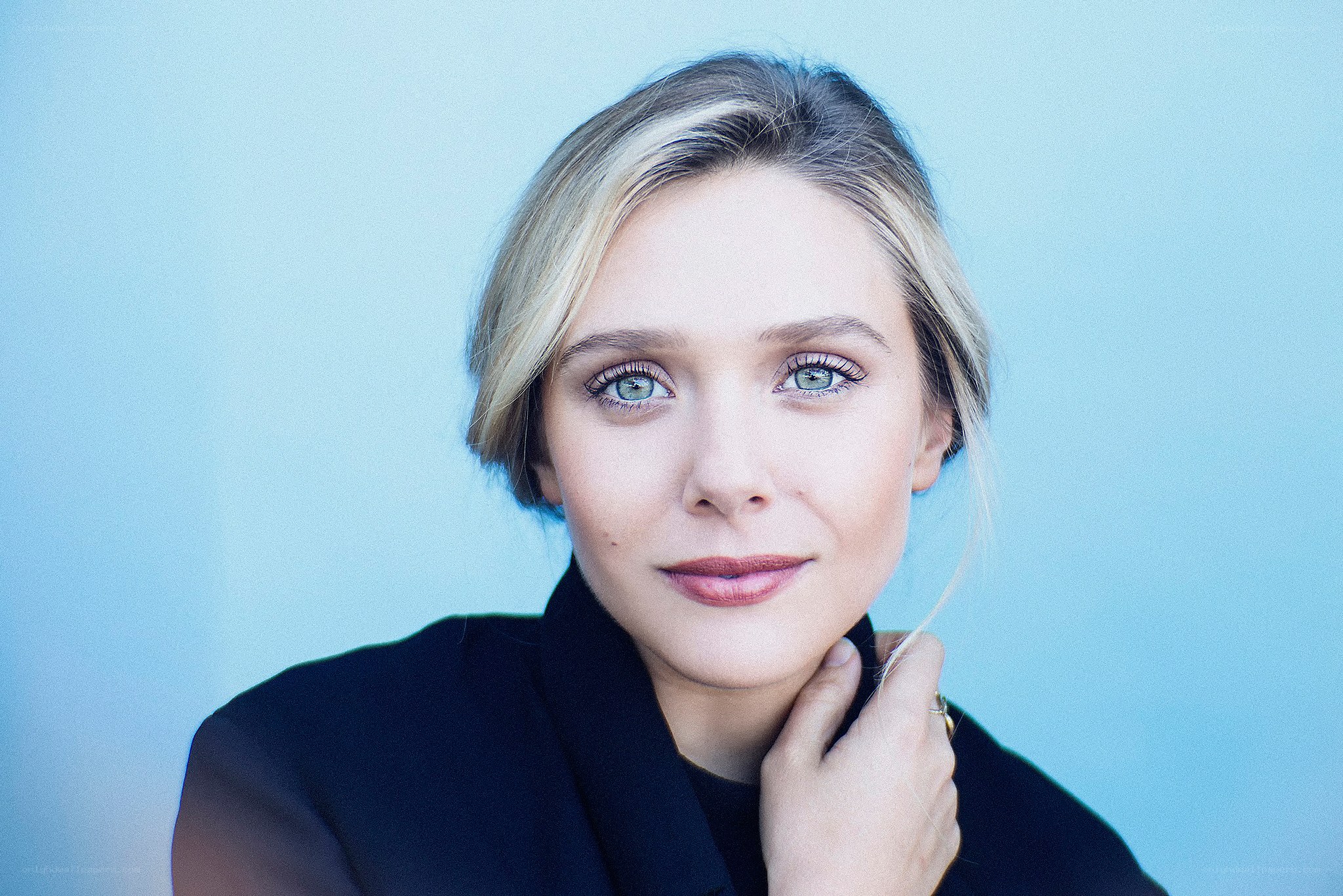 woman with blue eyes