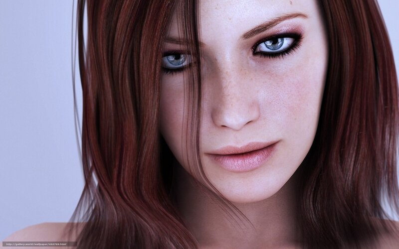 woman with blue eyes