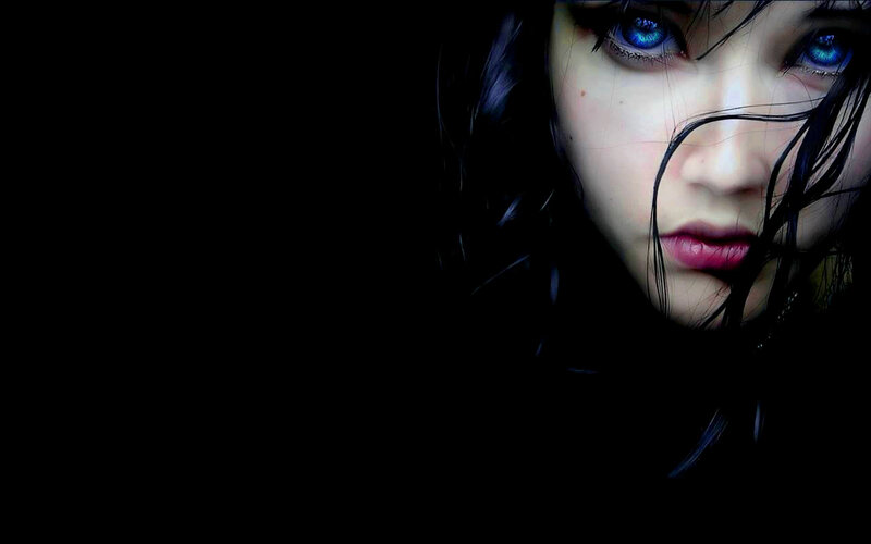 woman with blue eyes