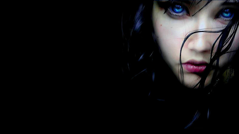 woman with blue eyes