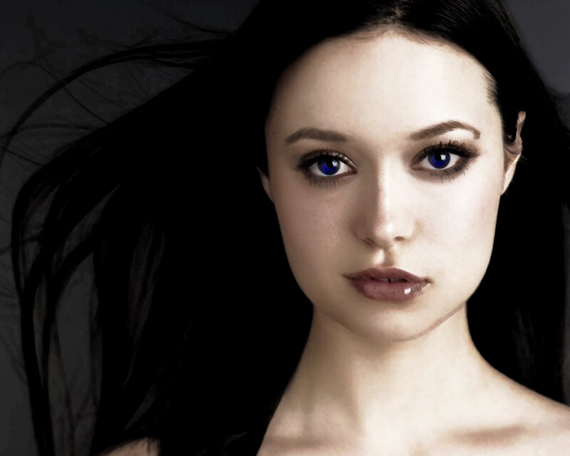 woman with blue eyes