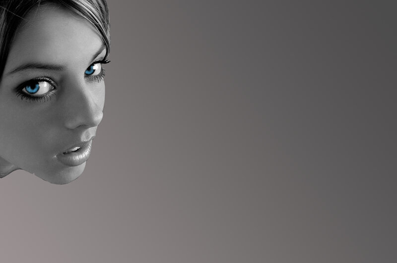 woman with blue eyes