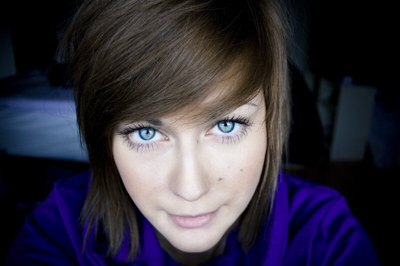 woman with blue eyes