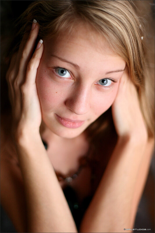 woman with blue eyes