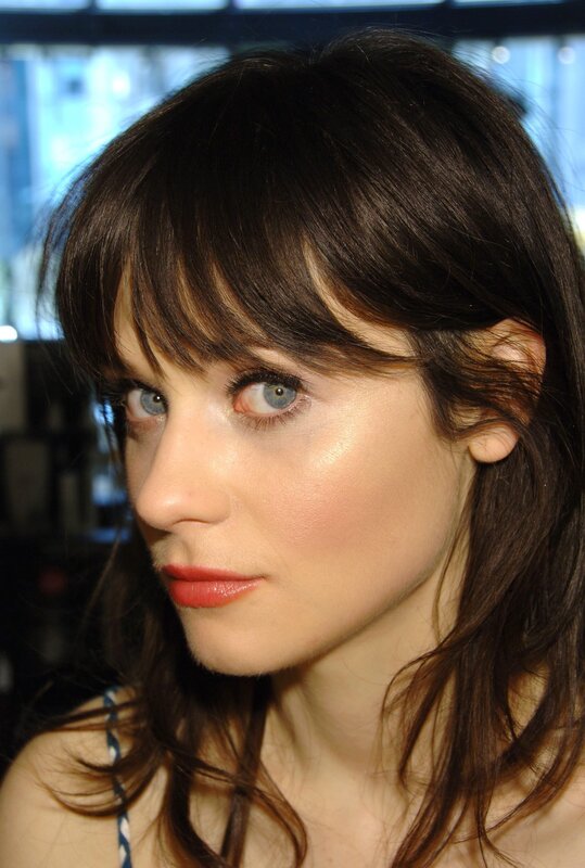 woman with blue eyes and bangs