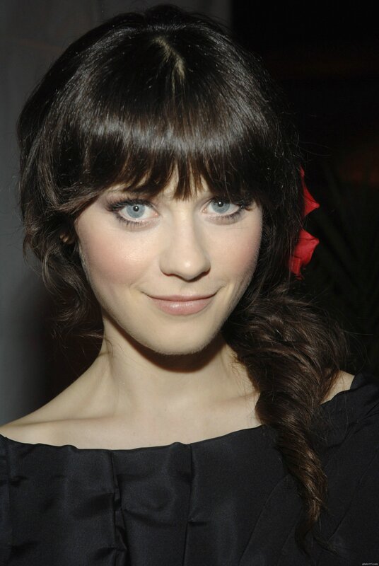 woman with blue eyes and dark hair
