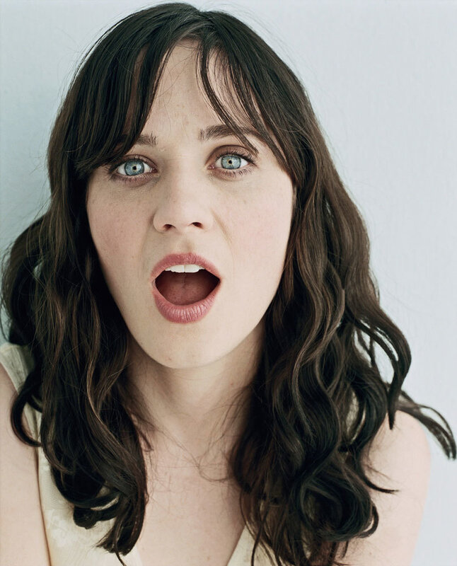 woman with blue eyes and dark hair