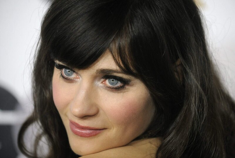 woman with blue eyes and dark hair