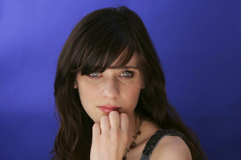 woman with blue eyes and dark hair