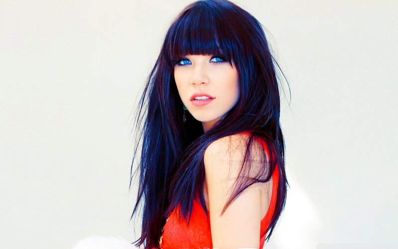 woman with blue eyes and dark hair