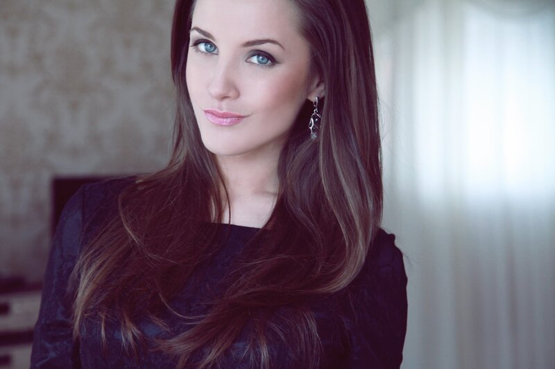 woman with blue eyes and long hair
