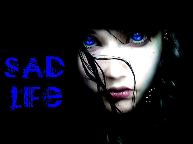 Woman with Blue Eyes — Black, Dramatic, Night, Digital Art