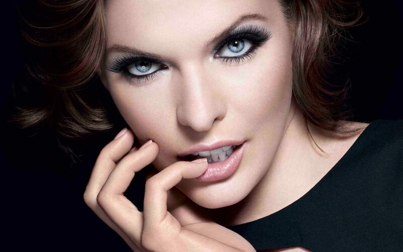 Woman with Blue Eyes — Black, Dramatic, Photograph, Blue Eyes, Makeup