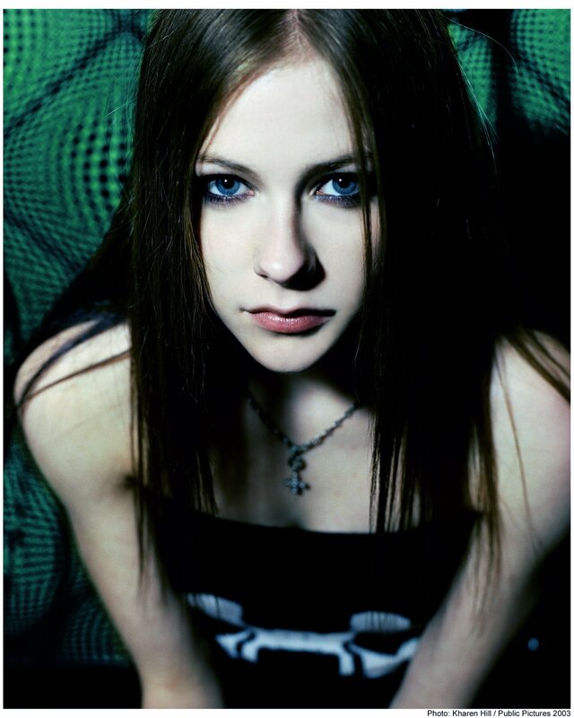 Woman with Blue Eyes — Black, Dramatic, Photograph, Necklace, Black Top