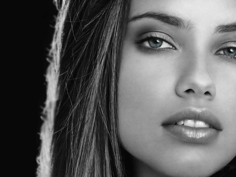 Woman with Blue Eyes — Black, Lips