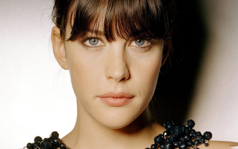 Woman with Blue Eyes — Black, Neutral, Photograph, Beads