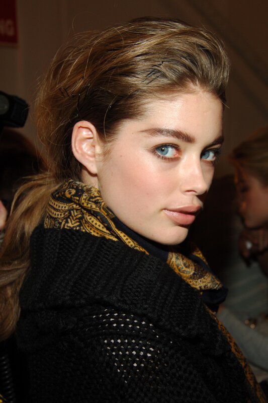 Woman with Blue Eyes — Black, Neutral, Photograph, Scarf