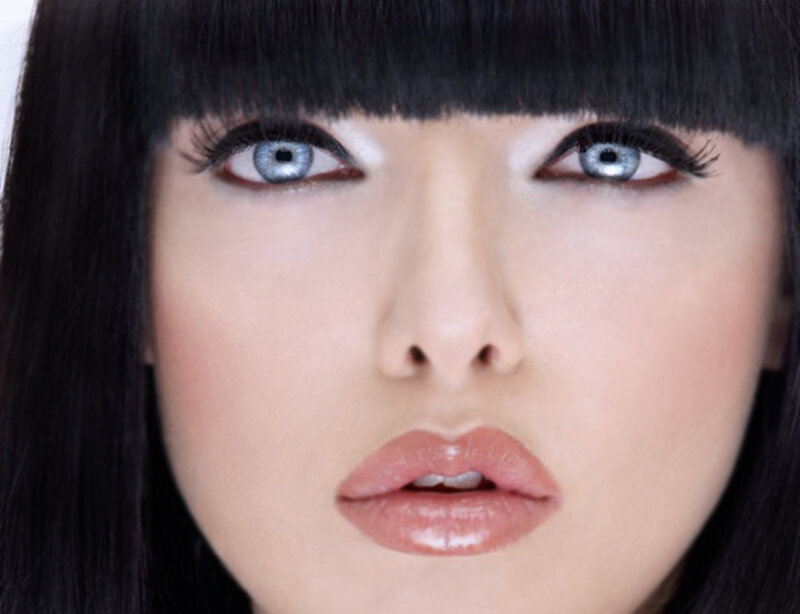 Woman with Blue Eyes — Black, Neutral