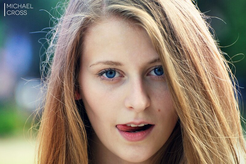 Woman with Blue Eyes — Blonde, Neutral, Afternoon, Photograph