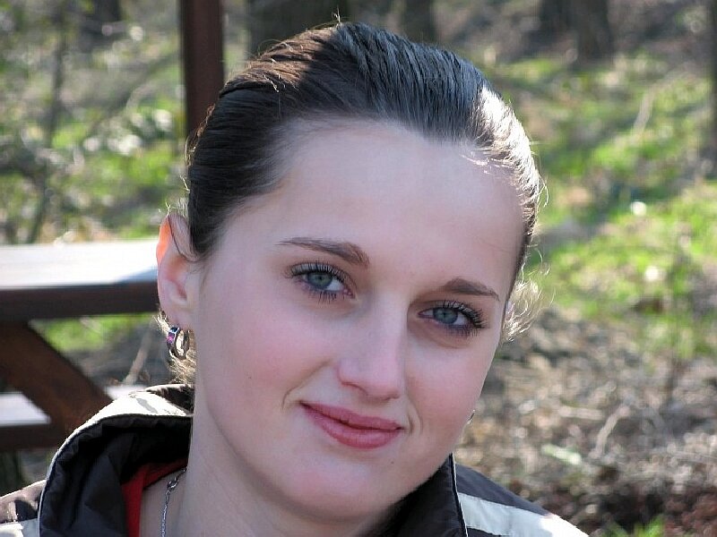 Woman with Blue Eyes — Brown, Calm, Spring