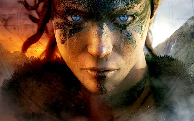 Woman with Blue Eyes — Brown, Dramatic, Sunset, Digital Art