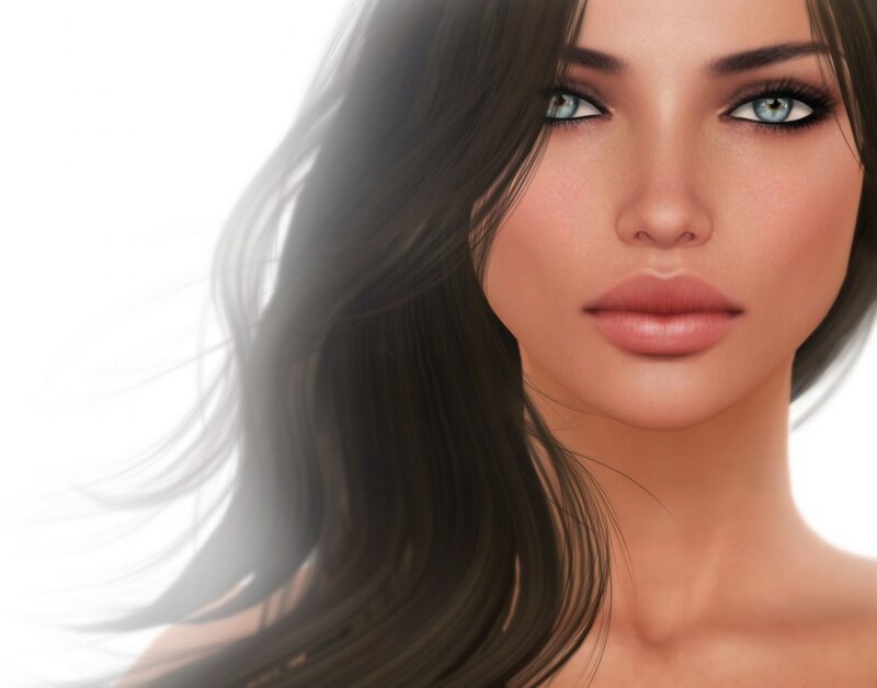 Woman with Blue Eyes — Brown, Neutral, 3d Render