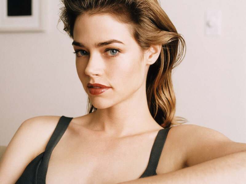 Woman with Blue Eyes — Brown, Neutral, Photograph, Black Top