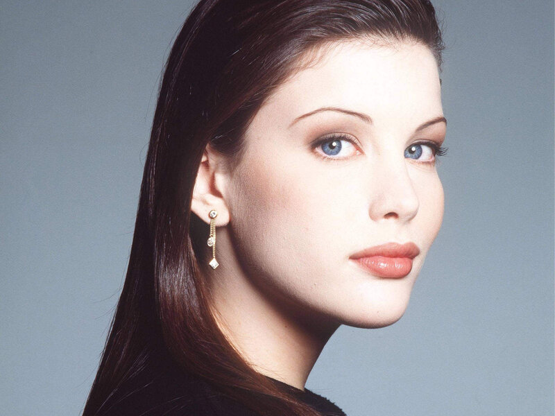 Woman with Blue Eyes — Brown, Neutral, Photograph, Earring