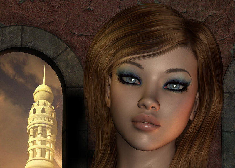 Woman with Blue Eyes — Brown