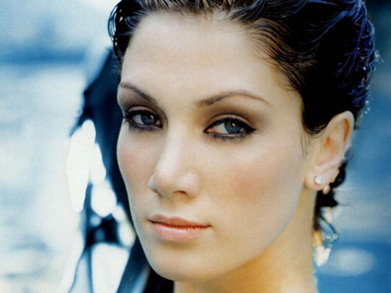 Woman with Blue Eyes — Calm, Photograph, Earring, Makeup