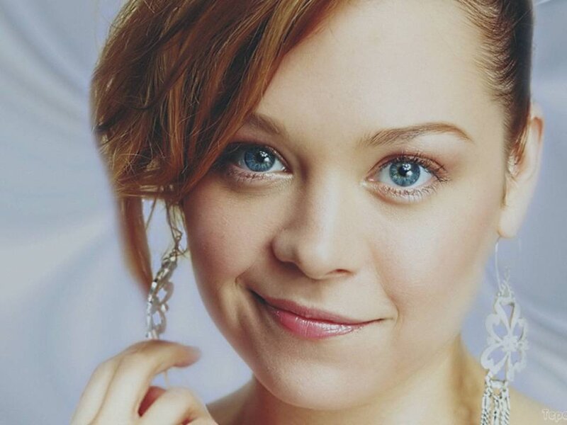 Woman with Blue Eyes — Calm, Photograph, Earrings