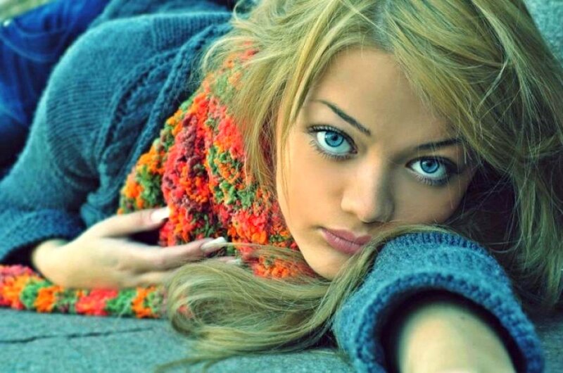 Woman with Blue Eyes — Calm