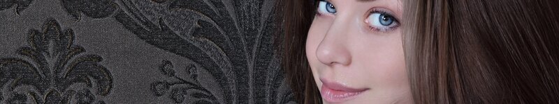 woman with blue eyes close-up