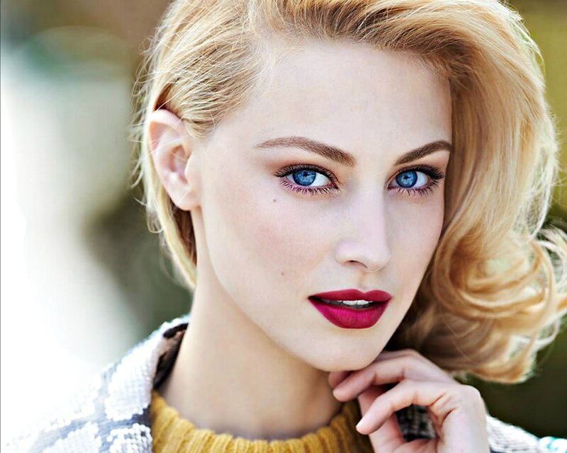 Woman with Blue Eyes — Confident