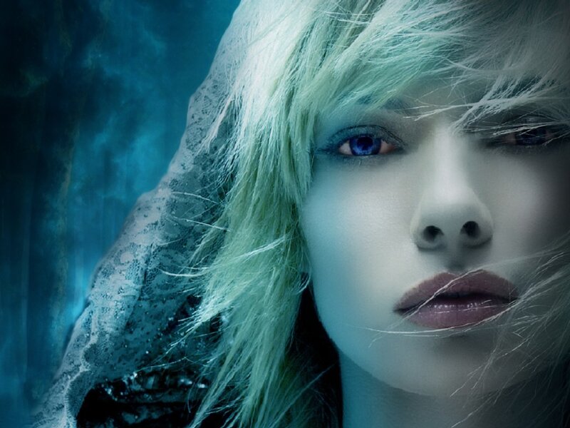 Woman with Blue Eyes — Dramatic, Digital Art, Blonde Hair