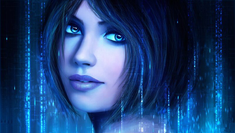 Woman with Blue Eyes — Dramatic, Digital Art, Digital Matrix