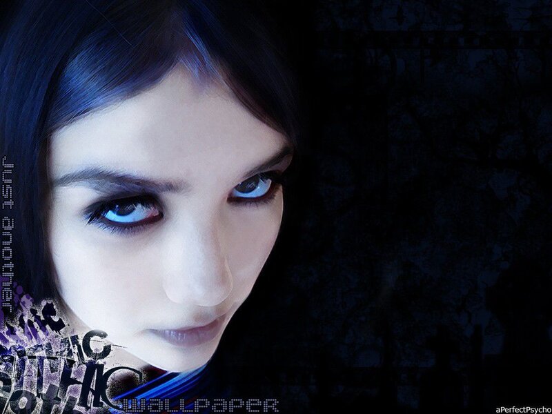 Woman with Blue Eyes — Dramatic, Digital Art