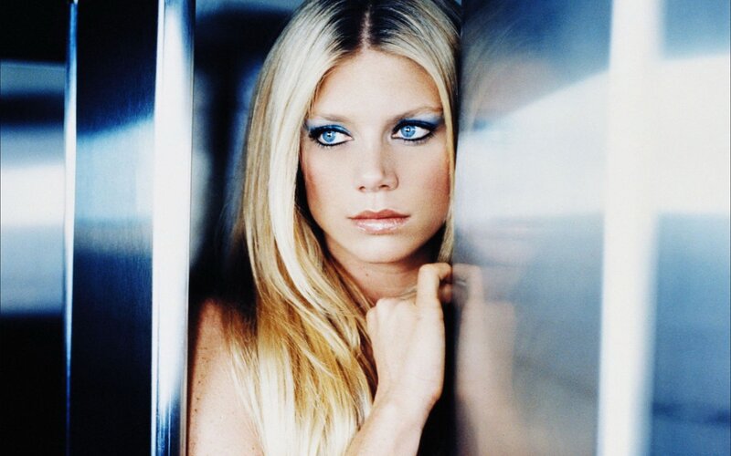 Woman with Blue Eyes — Dramatic, Photograph, Blonde Hair, Blue Eyeshadow