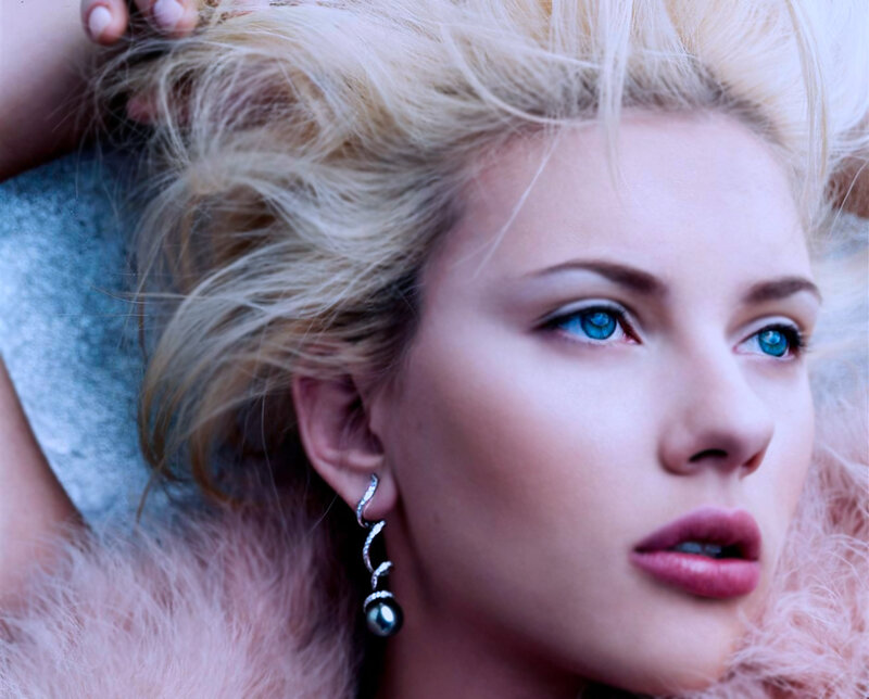 Woman with Blue Eyes — Dramatic, Photograph, Blonde Hair