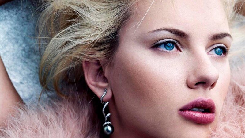 Woman with Blue Eyes — Dramatic, Photograph, Earring