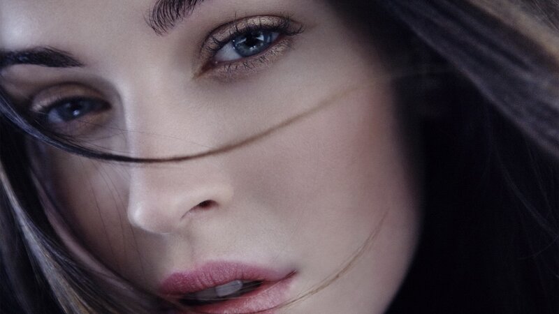 Woman with Blue Eyes — Dramatic, Photograph, Hair, Lipstick
