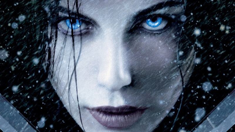 Woman with Blue Eyes — Dramatic, Winter, Photograph