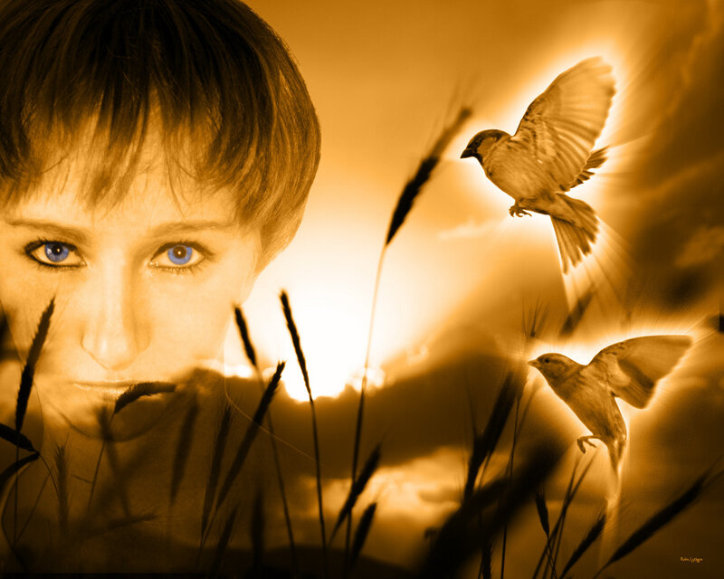 Woman with Blue Eyes — Gold