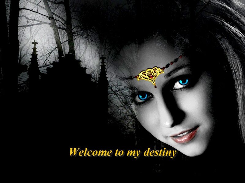 woman with blue eyes in graveyard