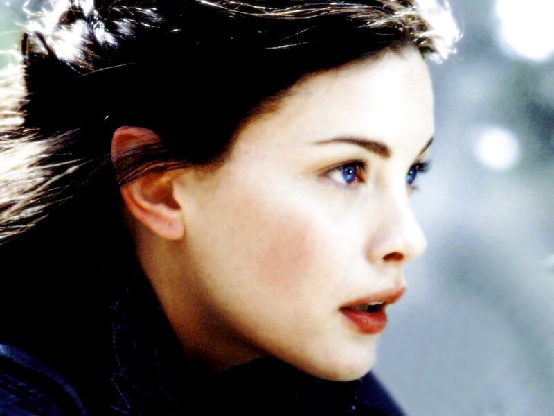 woman with blue eyes in profile