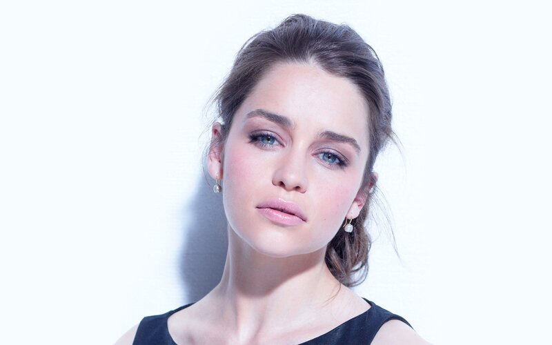 woman with blue eyes in studio